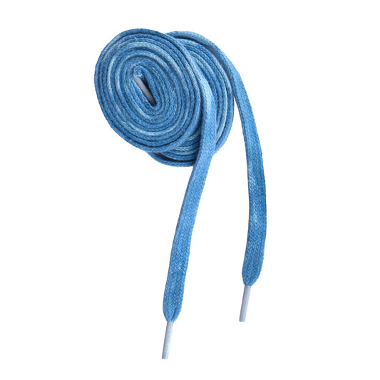Blue Flat Tie 'n' Dye Laces